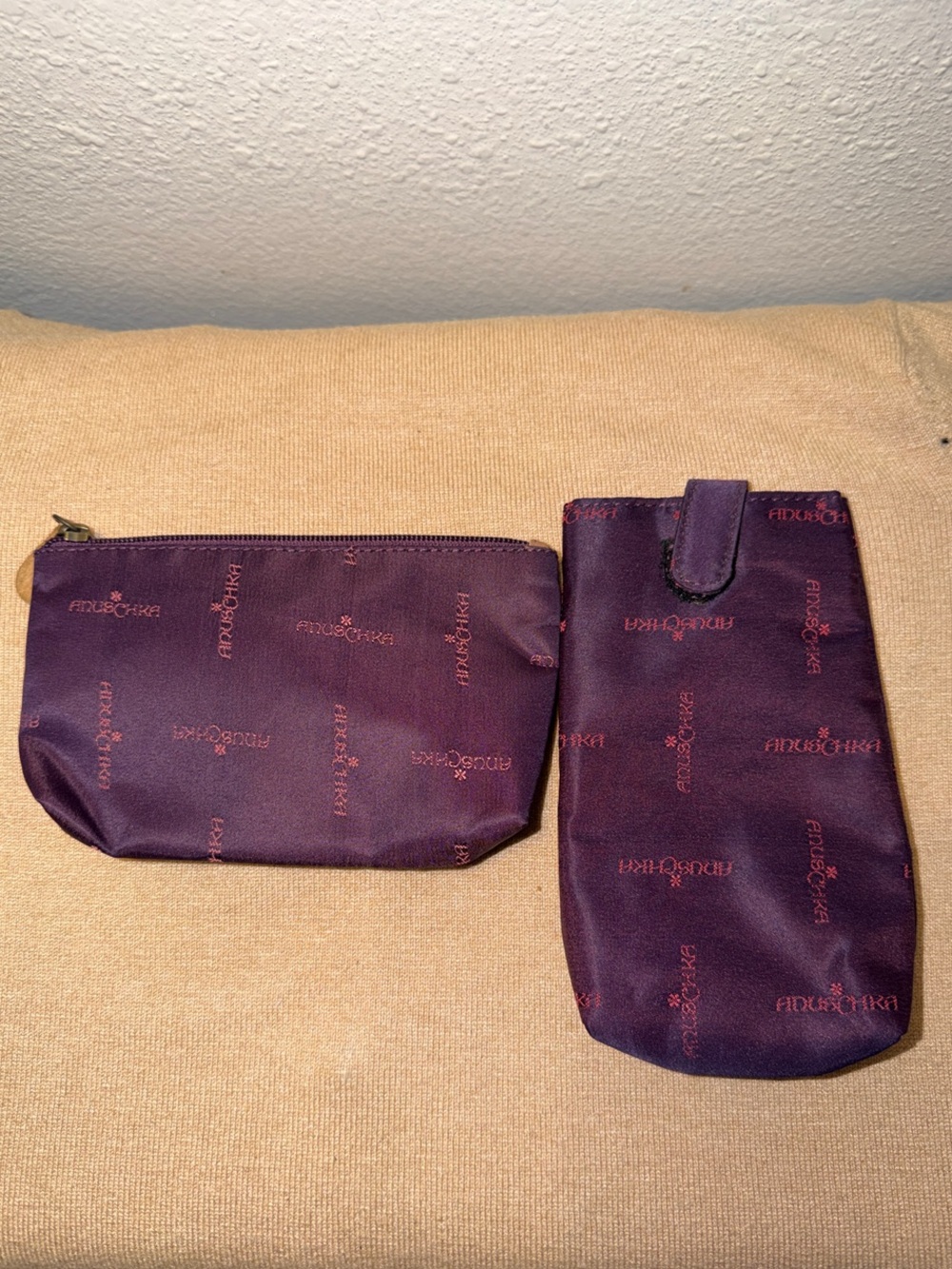 Anuschka Purple Pouch & Phone Sleeve